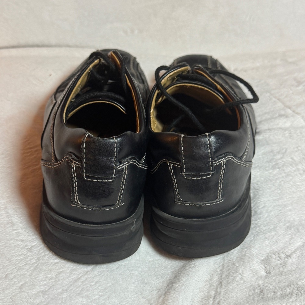Dockers Leather Trustee Oxford Style Tie Dress Shoe Black Men's 11M Stitching - Picture 5 of 10